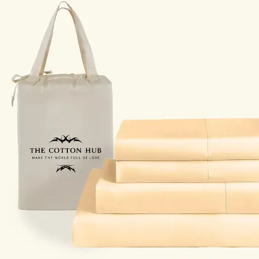 4-Piece Sheet Set 1000 Thread Count Luxury Certified 100% Pima Cotton Bed Sheets fits up to 18-21 inch Deep Pocket